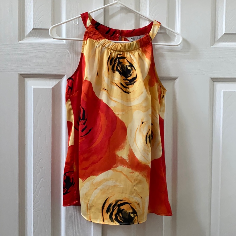 Rose print top